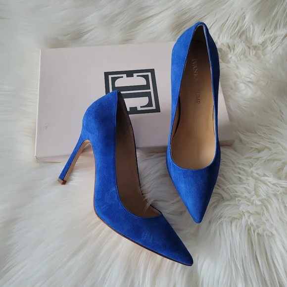 Ivanka Trump Shoes New Ivanka Trump Carra Blue Suede Pumps 6 Poshmark